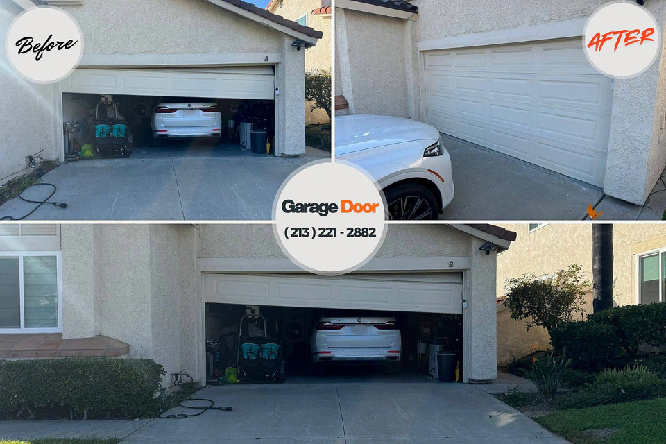 Before and after: garage door repair Flora Vista, NM